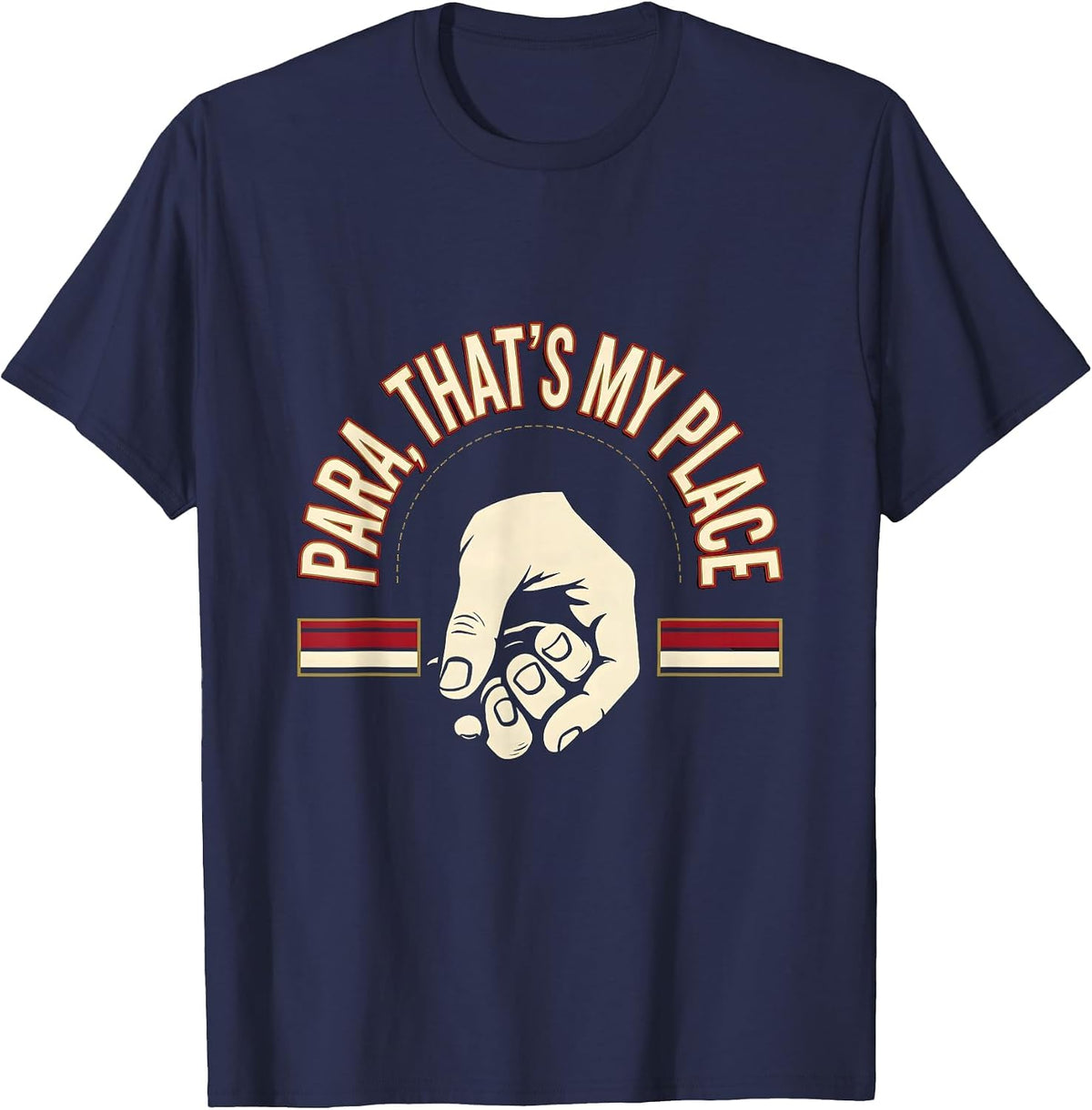 Men's Para That's My Place Funny Paraprofessional School Support T-Shirt - Navy Blue