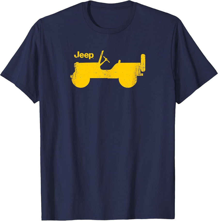 Jeep Willys Profile T-Shirt - Navy Blue