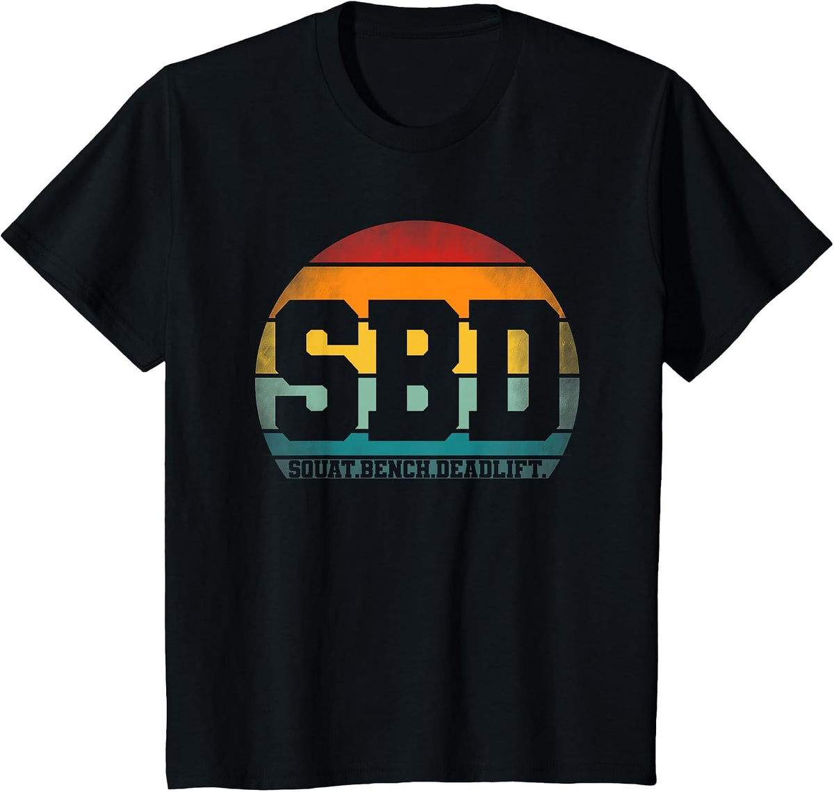 SBD Squat Bench Deadlift Weight Sports Powerlifting T-Shirt - Black