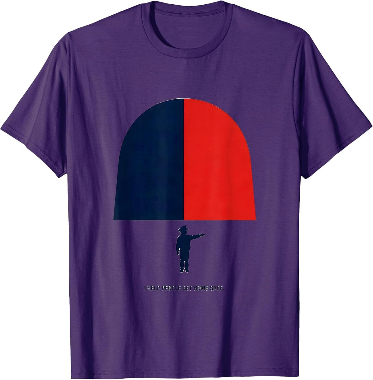 I Help People Get Home Safe Future Police Officer Kids T-Shirt - Purple