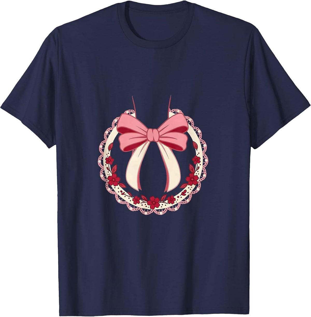 Floral Wrist Tattoo Art Gigi Design T-Shirt - Navy Blue