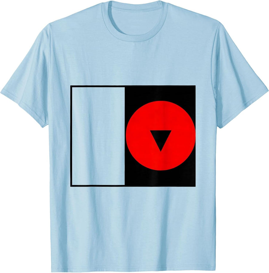 Men's Gridded Circle Storm Chaser Meteorology Enthusiast Humor T-Shirt - Baby Blue