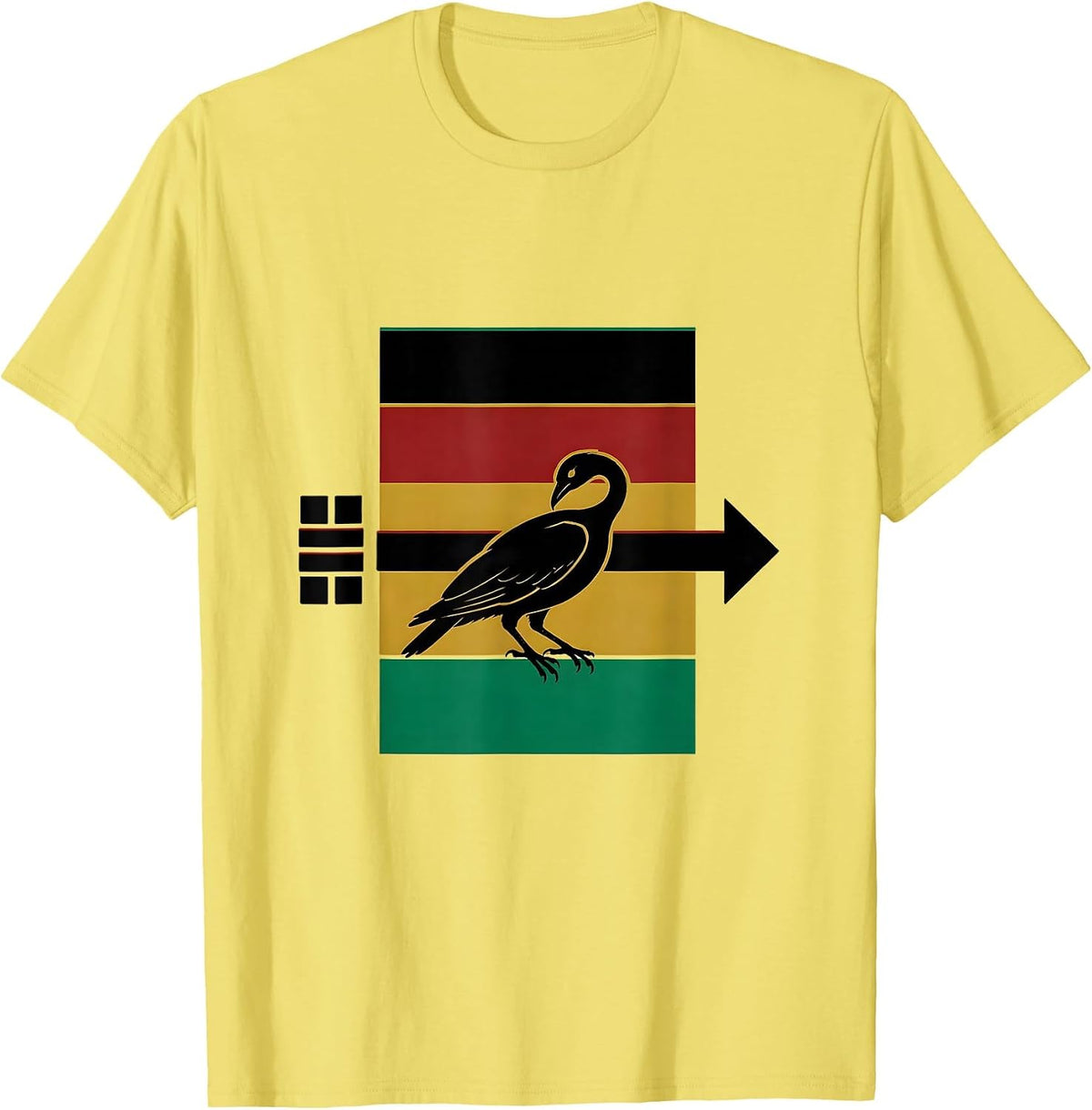 Men's Equality Greater Than Division Antiracism Sankofa Bird T-Shirt - Lemon Yellow