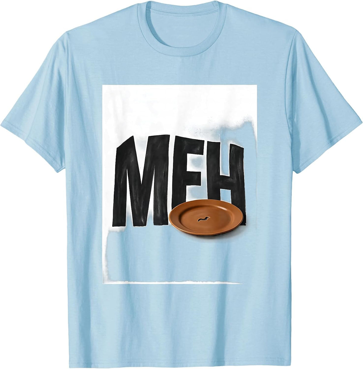 Men's Meh Funny Sloth Lover Lazy Humor Gift T-Shirt - Baby Blue