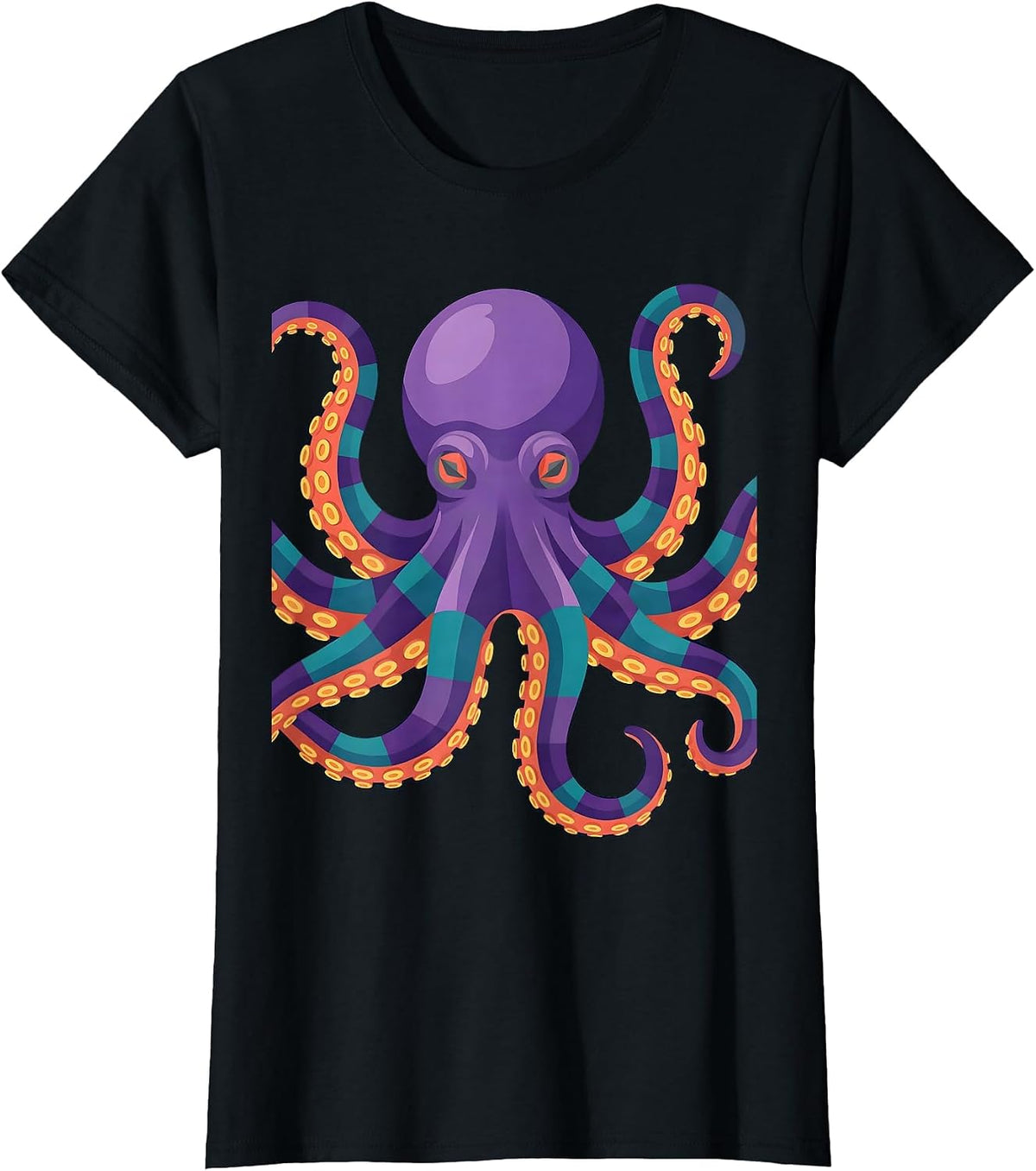 Cosmic Octopus Galaxy Tentacles Space Art T-Shirt - Black