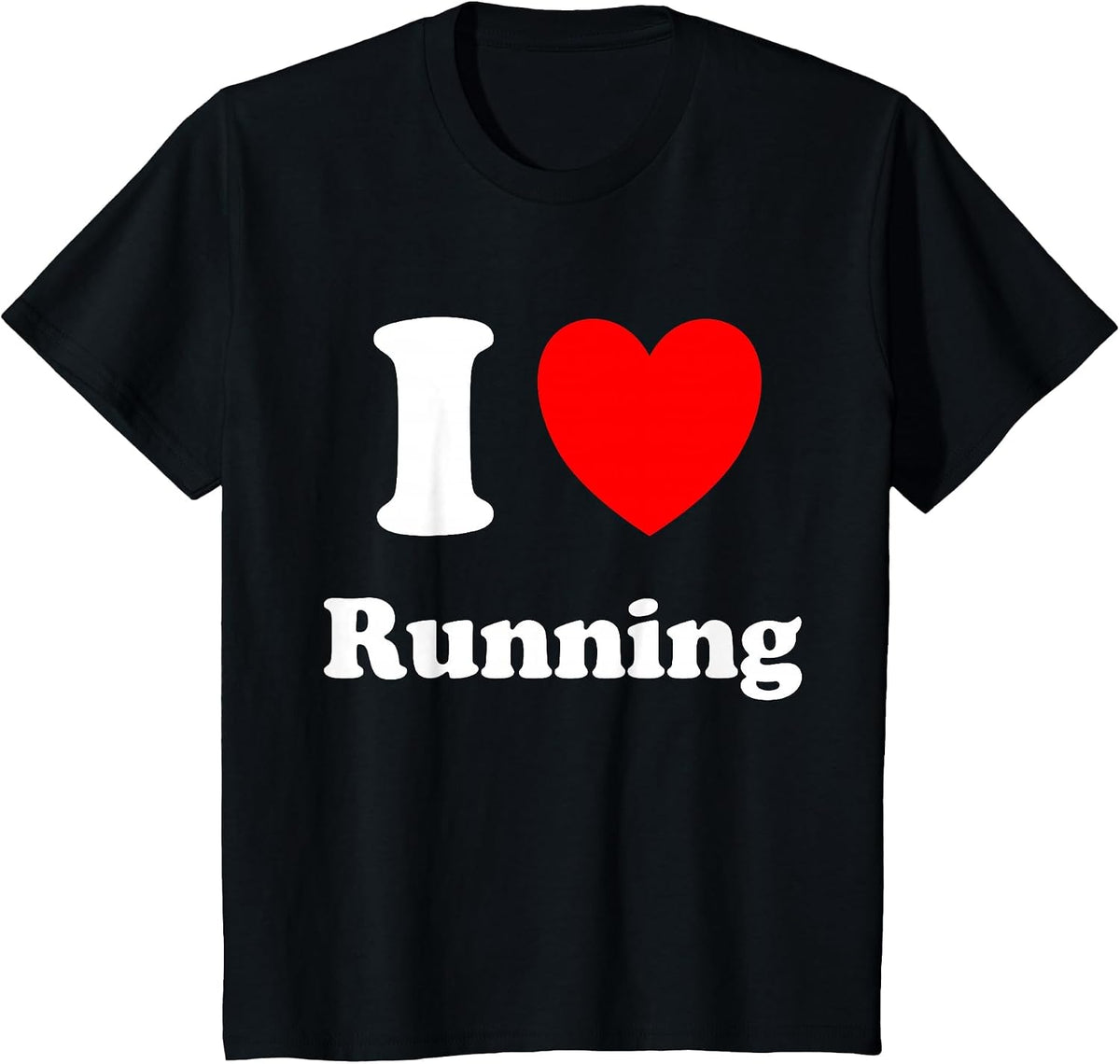 I Love Running T-Shirt - Black