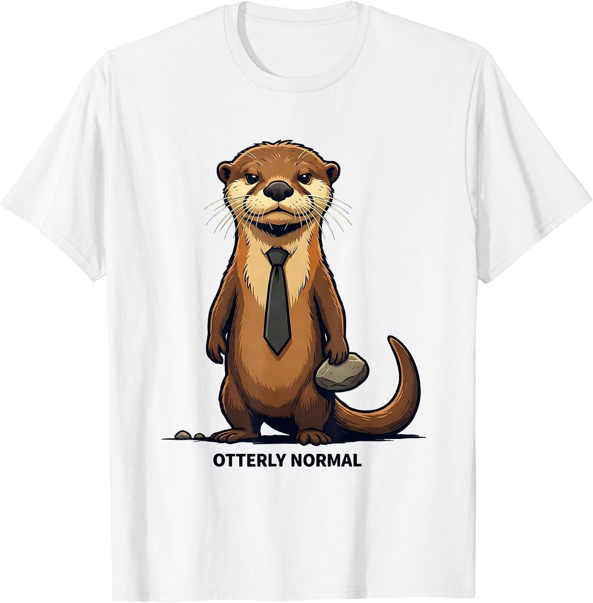 Men's Otterly Normal Funny Otter Lover Novelty Gift Casual Wear T-Shirt - White