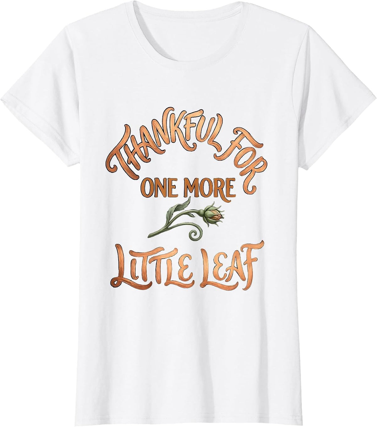 Thankful For One More Little Leaf Boho Dad T-Shirt - White