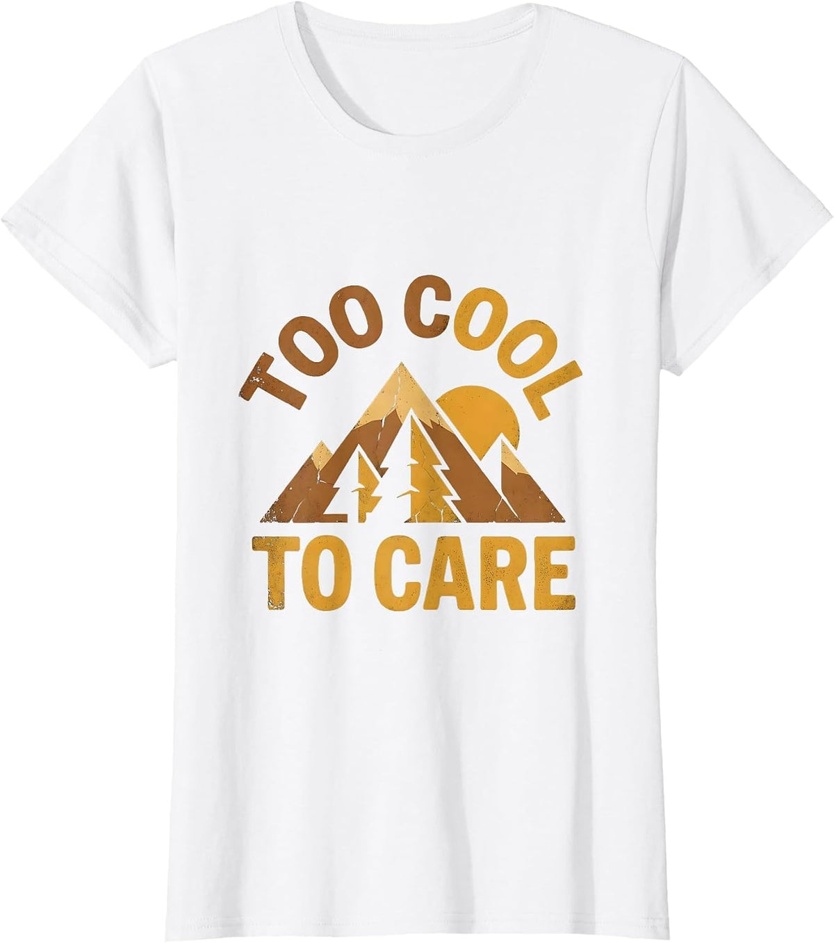 Too Cool To Care Gen X Attitude Design T-Shirt - White