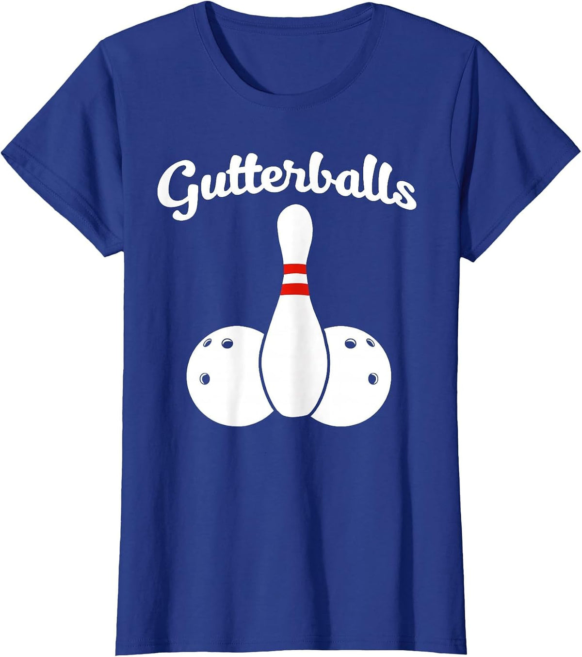 Gutterballs Funny Bowling Gutter Balls T-Shirt - Royal Blue