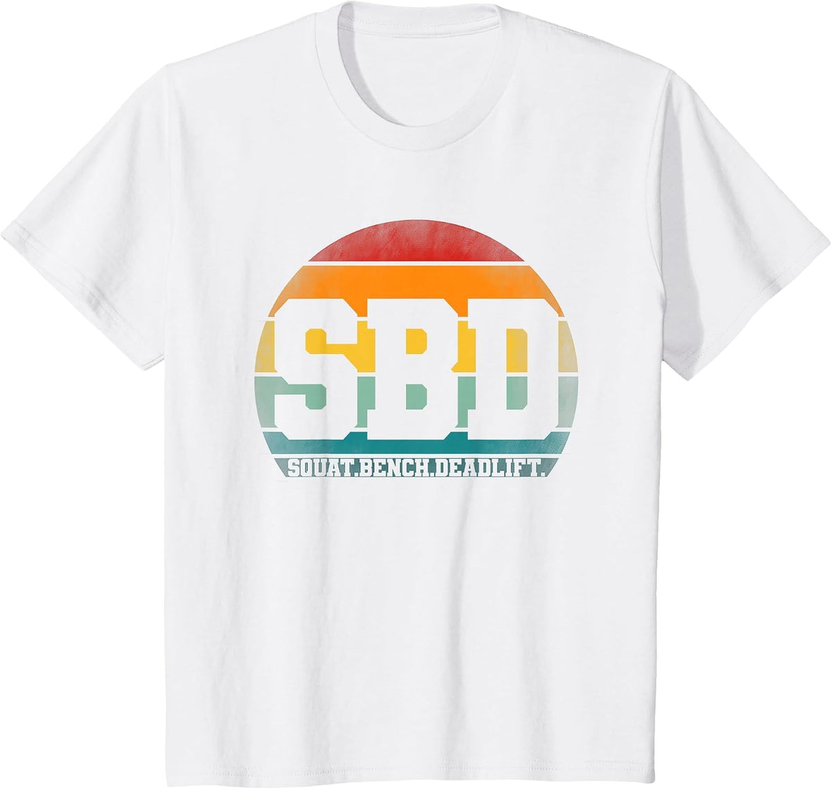 SBD Squat Bench Deadlift Weight Sports Powerlifting T-Shirt - White