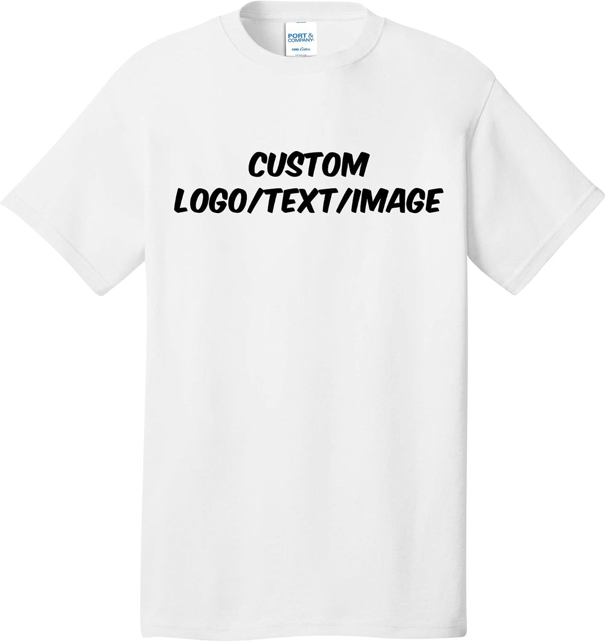INK STITCH Unisex PC54 Custom Design Your Own Cotton Short Sleeve Tshirts - Multicolors - White