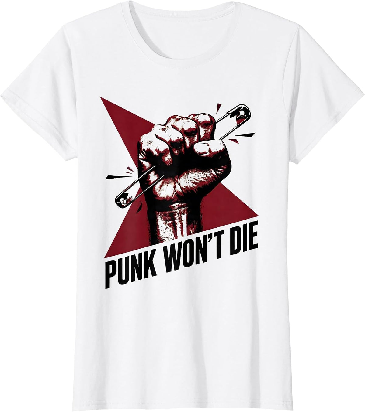Punk Won't Die Constructivist Punk Rock Fan Retro T-Shirt - White