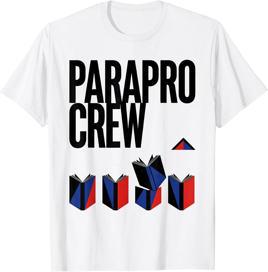Men's Parapro Crew Bauhaus Modernist Teacher Appreciation Back T-Shirt - White