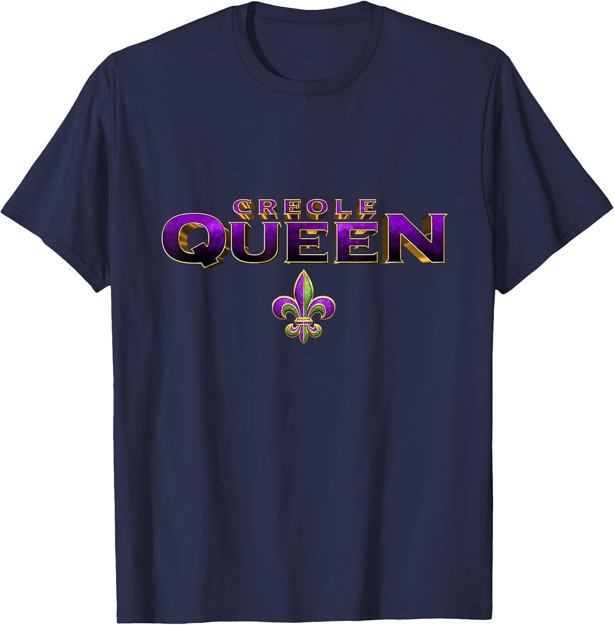 Creole Queen T-Shirt - Navy Blue
