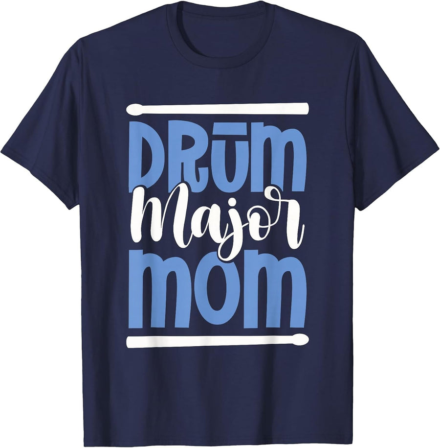 Drum Major Mom T-Shirt - Navy Blue