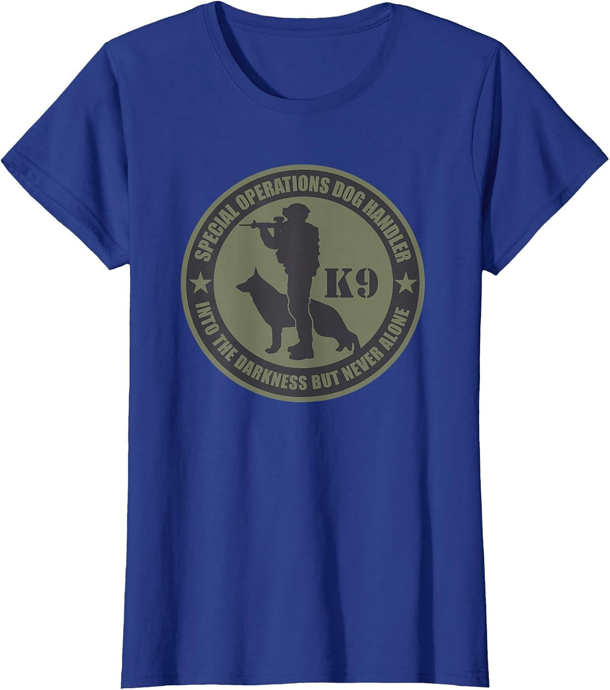 K9 T-Shirt - Special Operations Dog Handler (Subdued) T-Shirt - Royal Blue