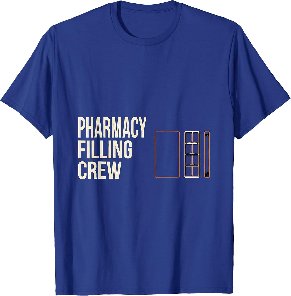 Men's Pharmacy Filling Crew Funny Pharmacy Technician Pharmacist T-Shirt - Royal Blue