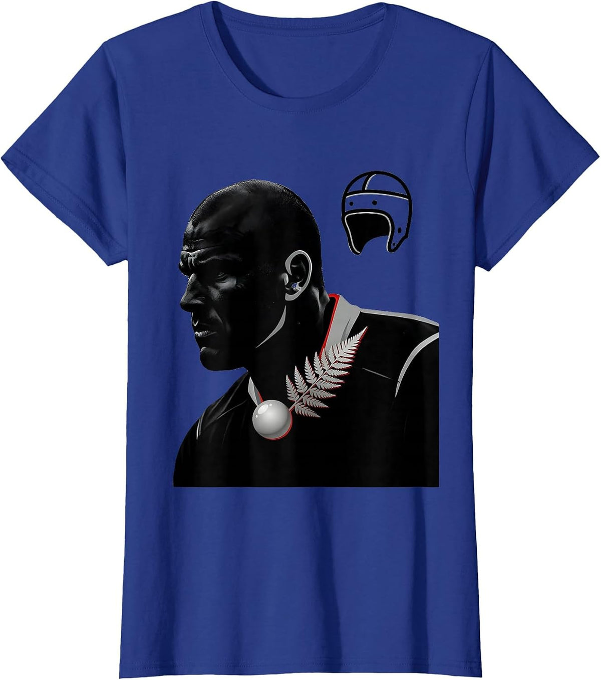 Women's Front Row Rugby Player Profile Kiwi Fan Humor T-Shirt - Royal Blue