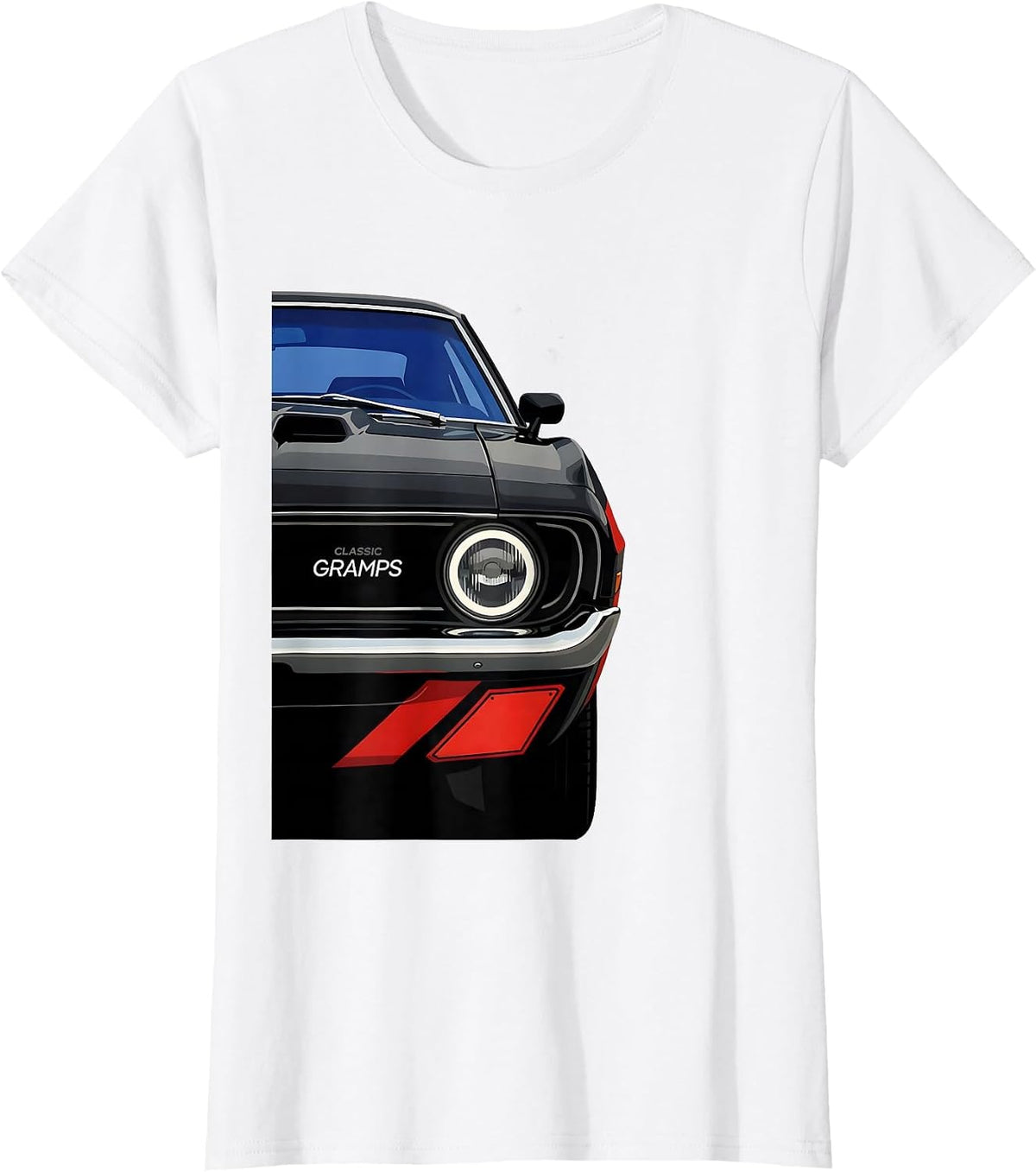 Women's Classic Gramps Funny Grandpa Classic Car Enthusiast Humor T-Shirt - White