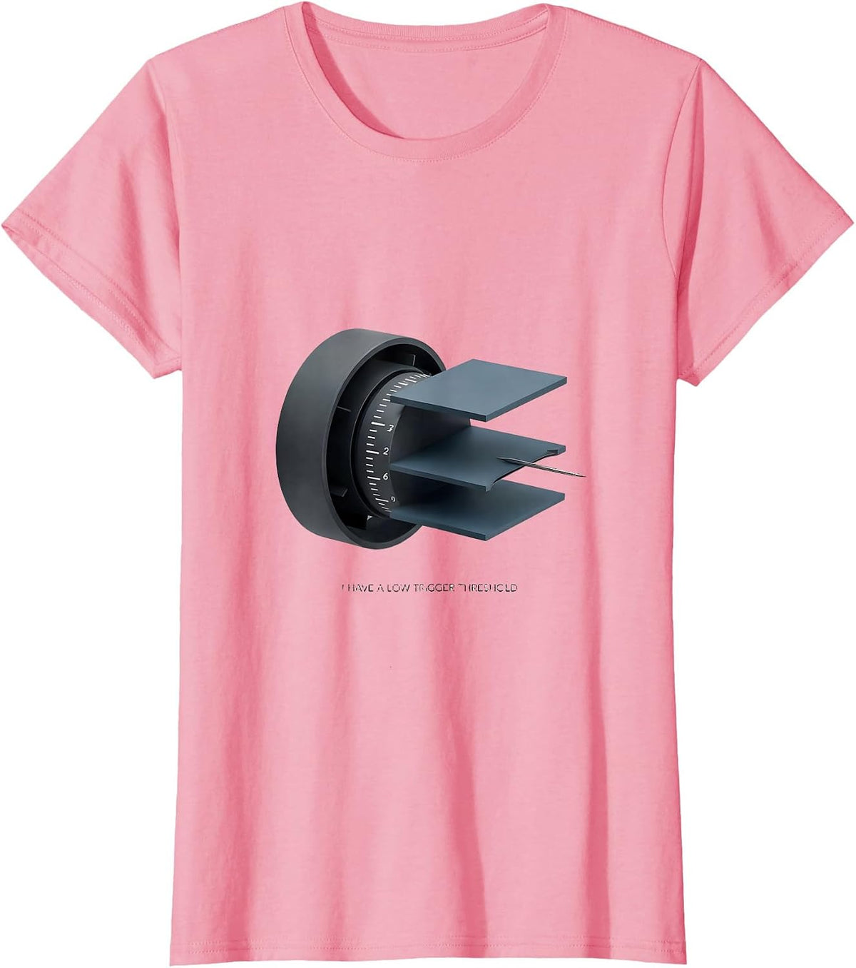 Women's I Have A Low Trigger Threshold Funny Respiratory Therapist T-Shirt - Pink