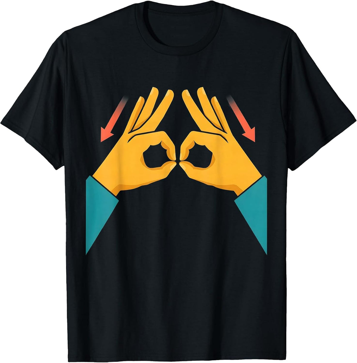 Men's ASL Safety Sign Language Teacher Deaf Awareness T-Shirt - Black