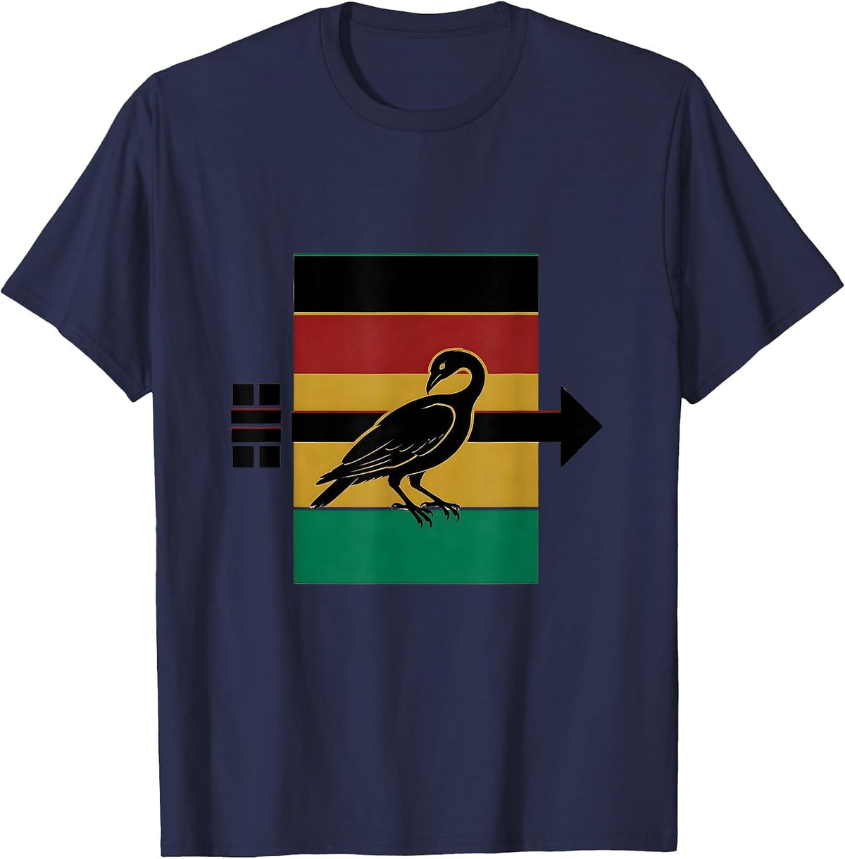 Men's Equality Greater Than Division Antiracism Sankofa Bird T-Shirt - Navy Blue