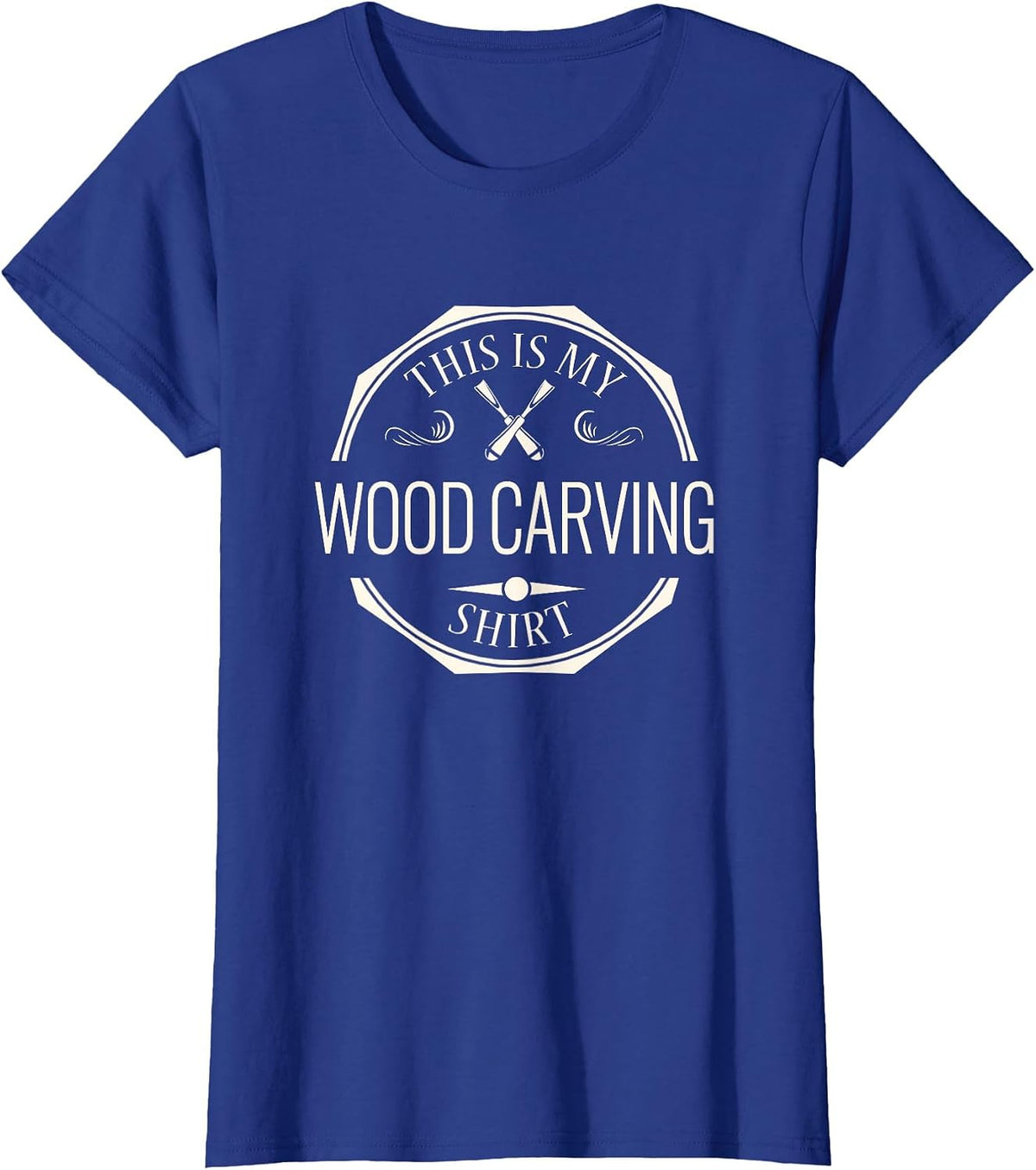 This is My Wood Carving Shirt - Whittle Wood T-Shirt - Royal Blue