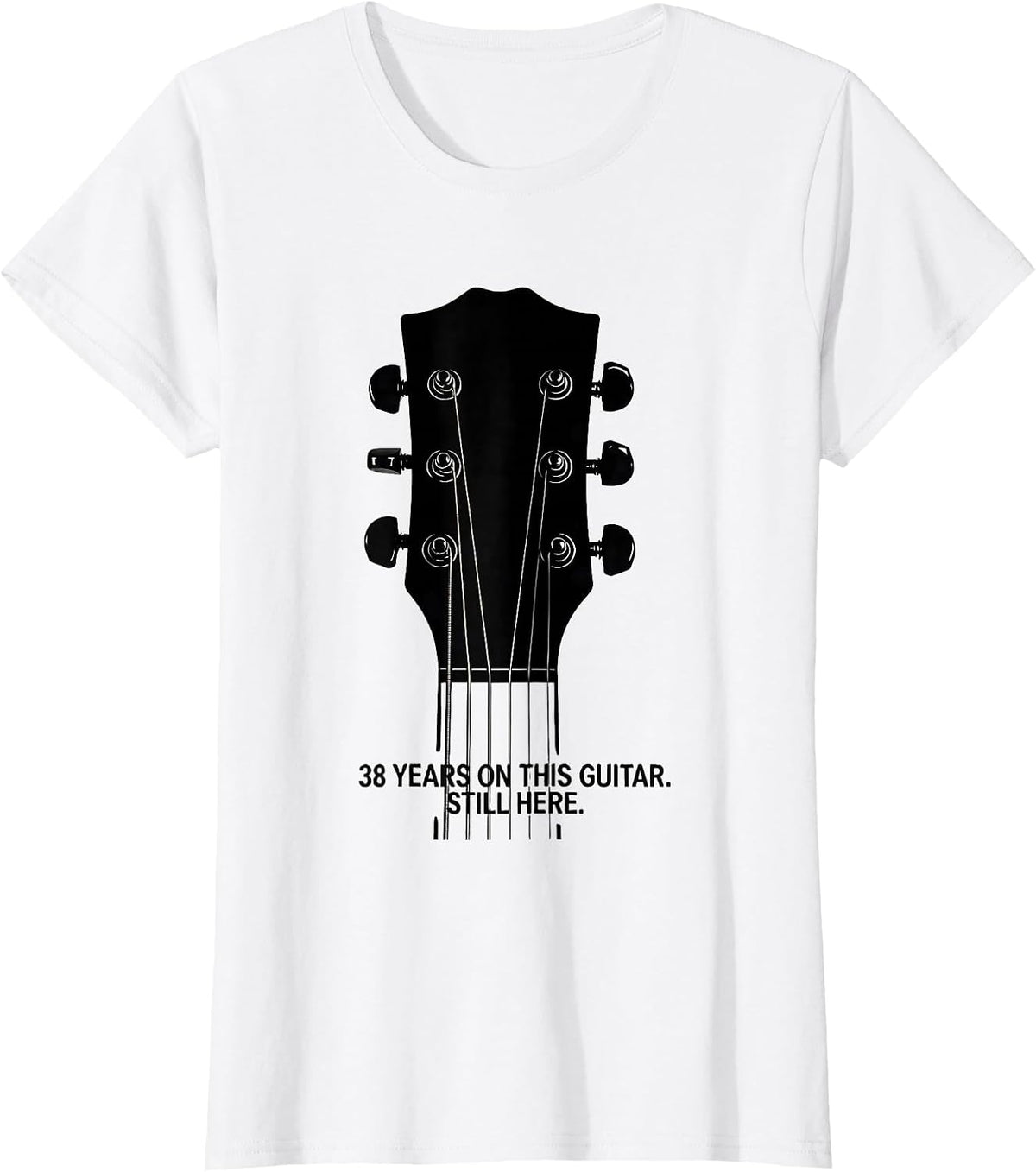 Women's 38 Years On This Guitar Still Here Funny Guitar Player Gift T-Shirt - White