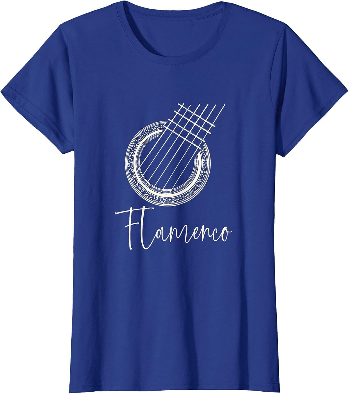 Spanish Flamenco Guitar T-Shirt - Royal Blue