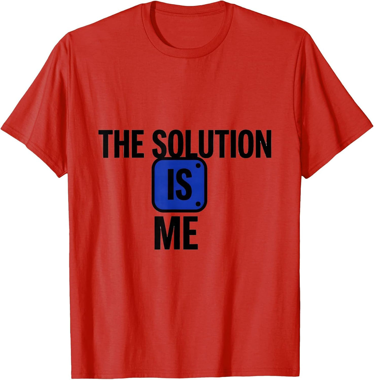 Men's The Solution Is Me Funny Chemistry Science Student Teacher T-Shirt - Red