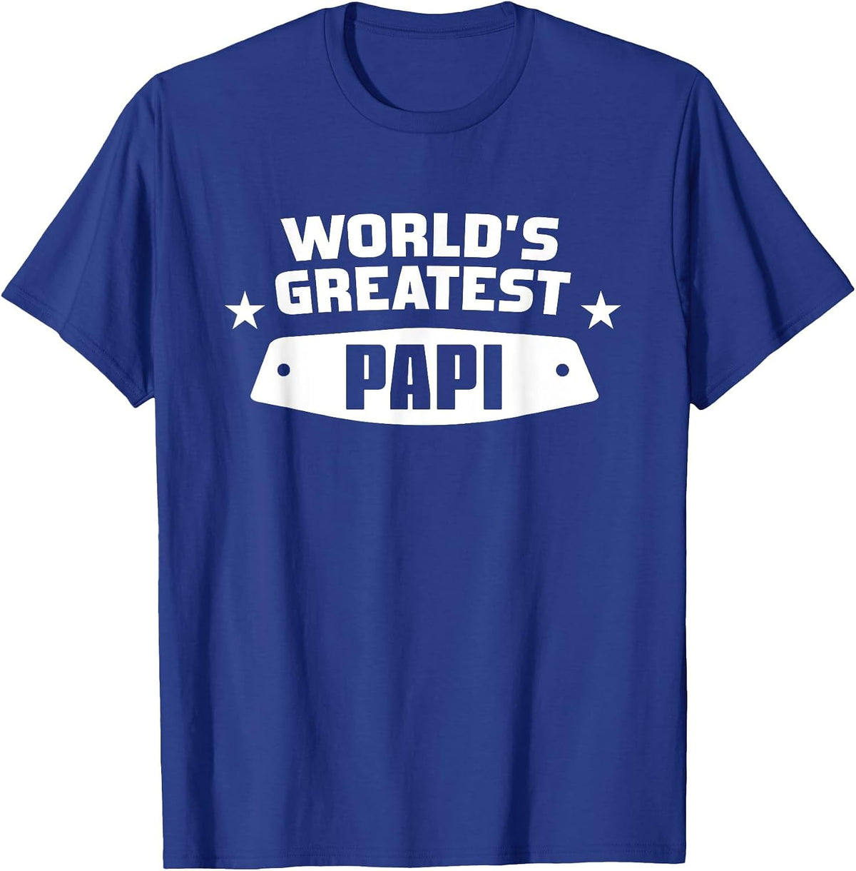 World's Greatest Papi Shirt - Dad T-Shirt - Royal Blue
