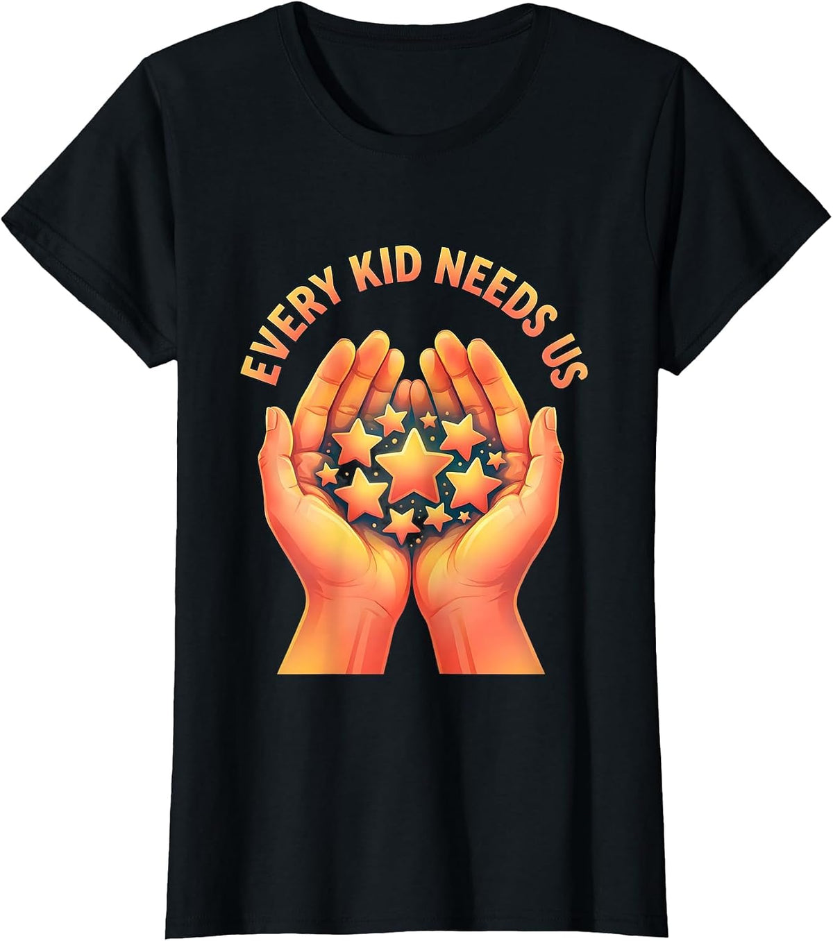 Women's Every Kid Needs Us Paraprofessional Design T-Shirt - Black