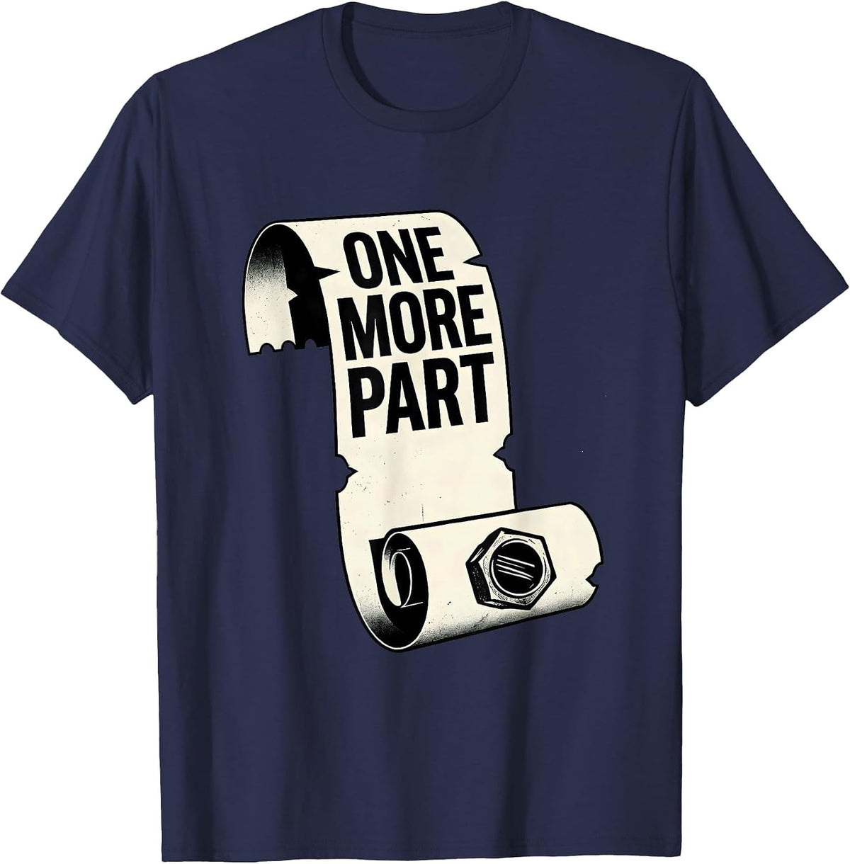 Men's One More Part Funny Car Guy Enthusiast Car Lover T-Shirt - Navy Blue