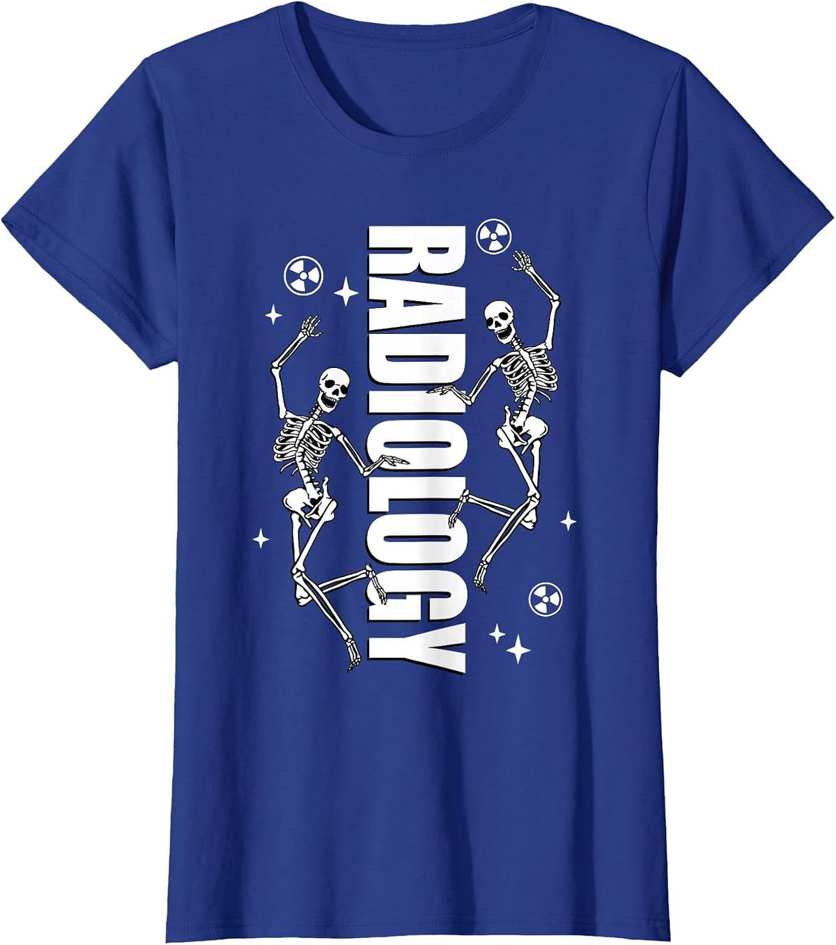 Radiology Department Funny Skeleton Radiologic X-ray Tech T-Shirt - Royal Blue