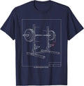 My Reps Require Review Funny Gym Weightlifting Workout T-Shirt - Navy Blue