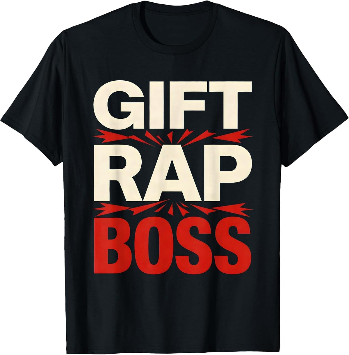 Men's Gift Rap Boss Funny Hip Hop Christmas Party T-Shirt - Black