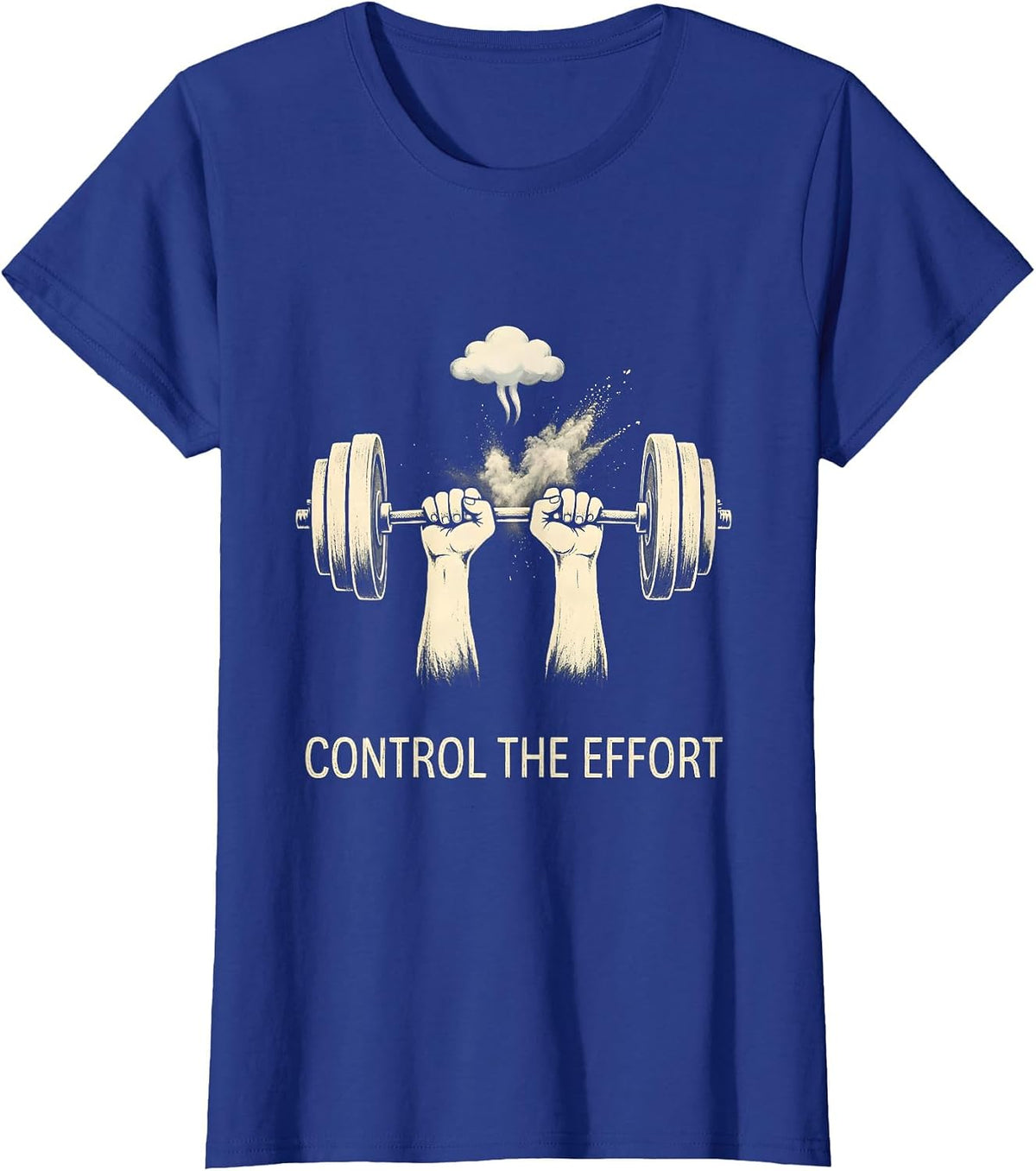 Women's Control The Effort Stoic Philosophy Quote Marcus Aurelius T-Shirt - Royal Blue