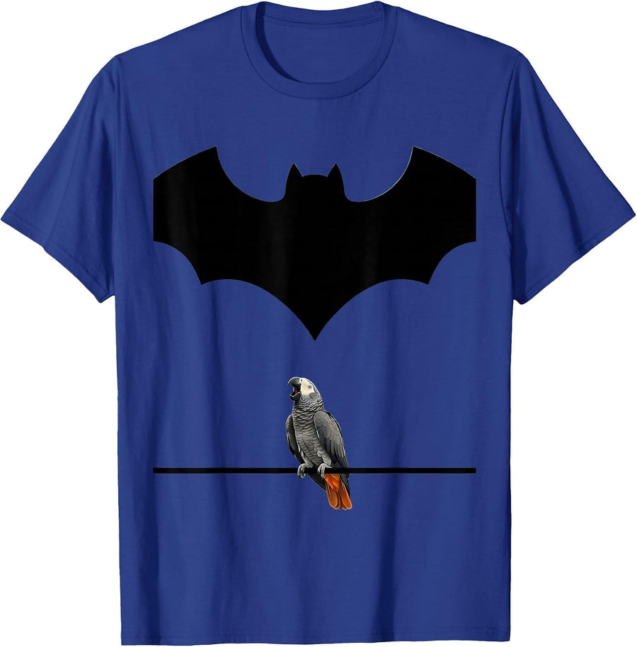 Bat Wing Parrot Lover Funny Halloween Costume Humor T-Shirt - Royal Blue