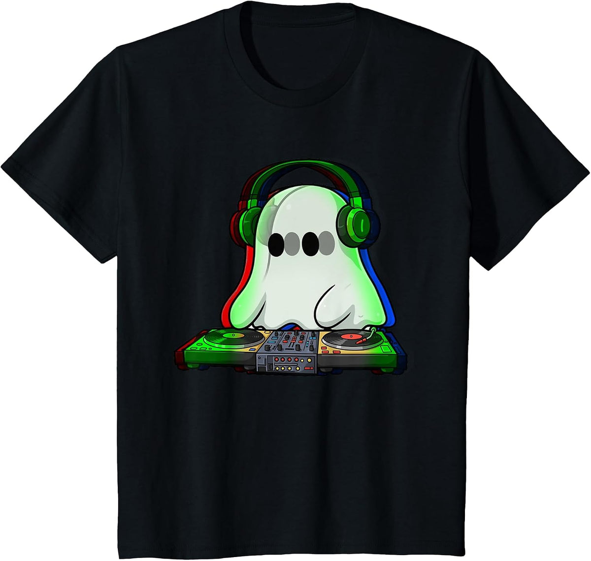 House Music Ghost Rave DJ Halloween Celebration Festival T-Shirt - Black