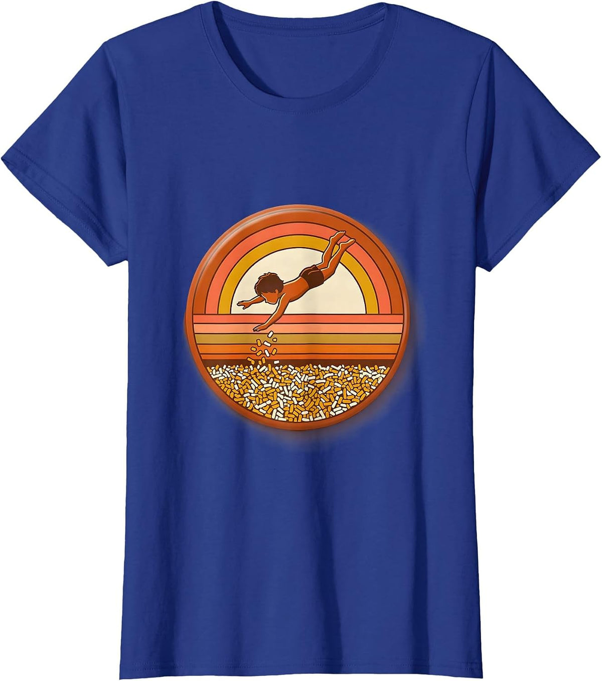 Women's Birthday Boy Diving Into Sprinkles Pool T-Shirt - Royal Blue