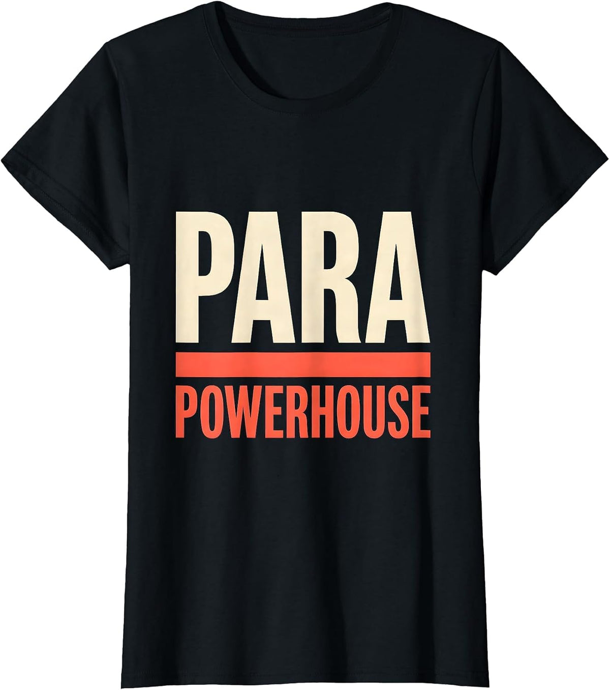 Para Powerhouse Heartfelt Paraprofessional Appreciation Back T-Shirt - Black