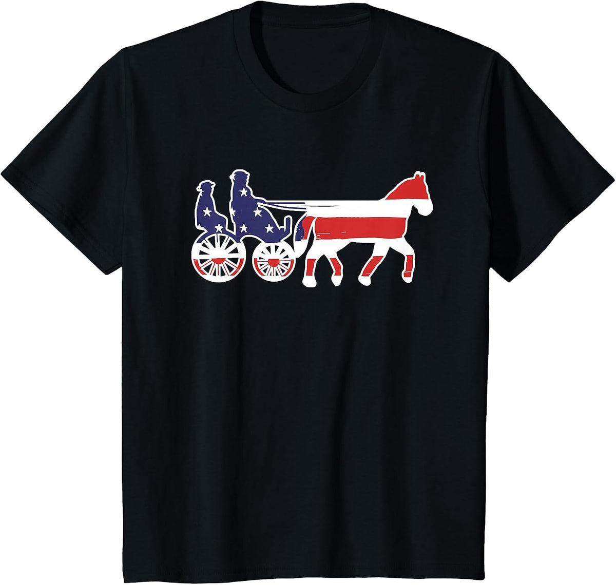 Equestrian Event Combined Driving Flag T-Shirt - Black