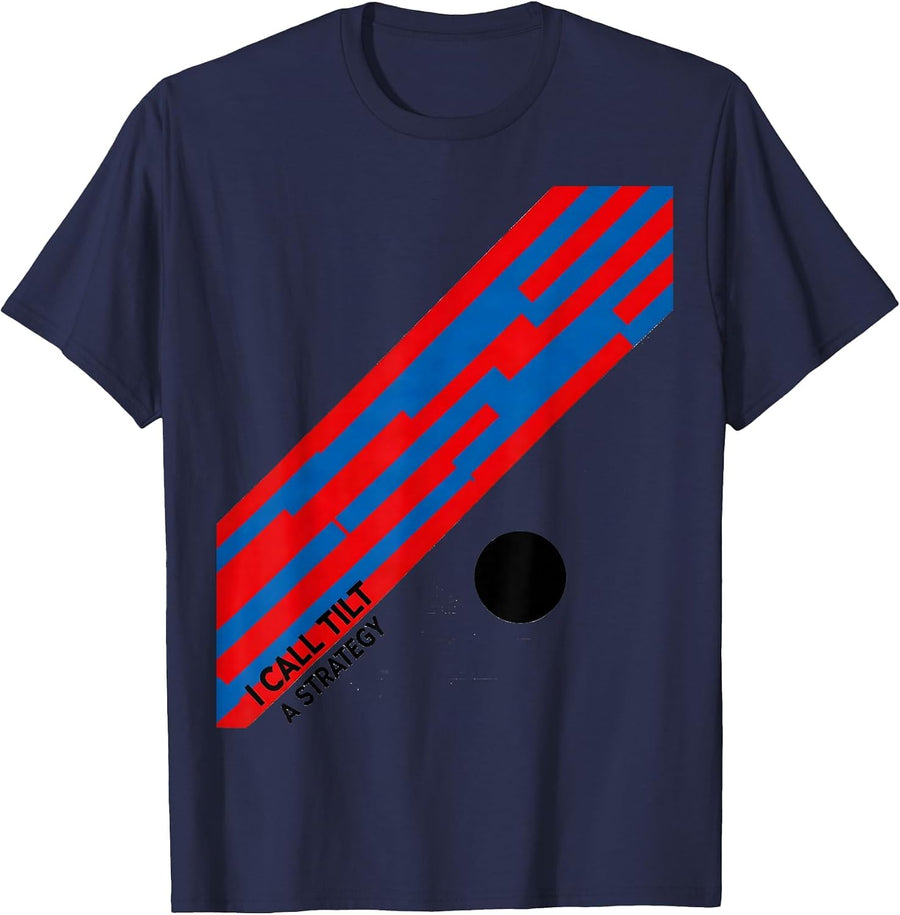 I Call Tilt A Strategy Funny Poker Player Gambling Humor T-Shirt - Navy Blue