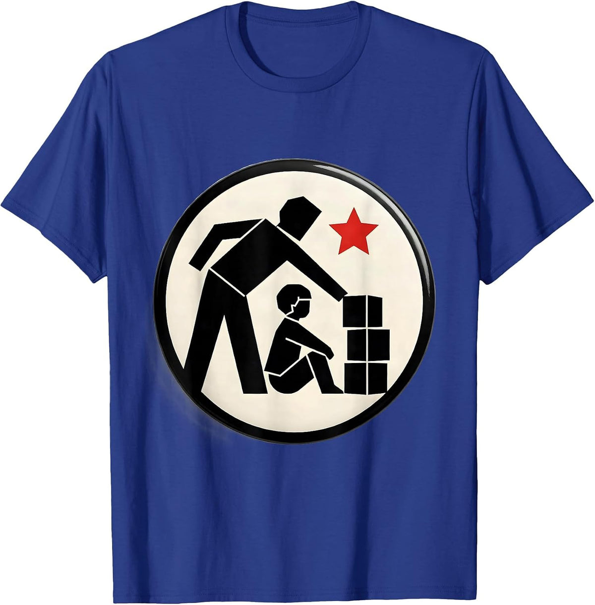 Men's Sealed Aide Support Badge Modernist Paraprofessional Gift T-Shirt - Royal Blue