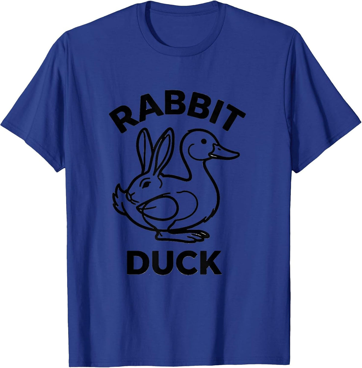 Rabbit Duck Philosophy Wittgenstein Optical Illusion T-Shirt - Royal Blue