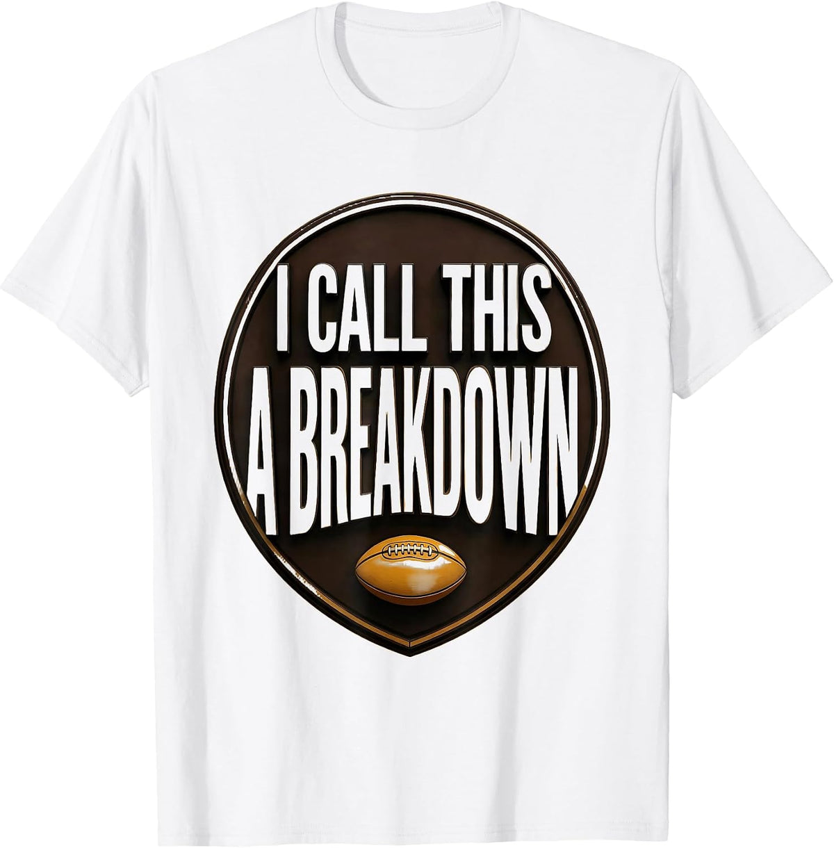 Men's I Call This A Breakdown Vintage Rugby Player Fan Humor T-Shirt - White