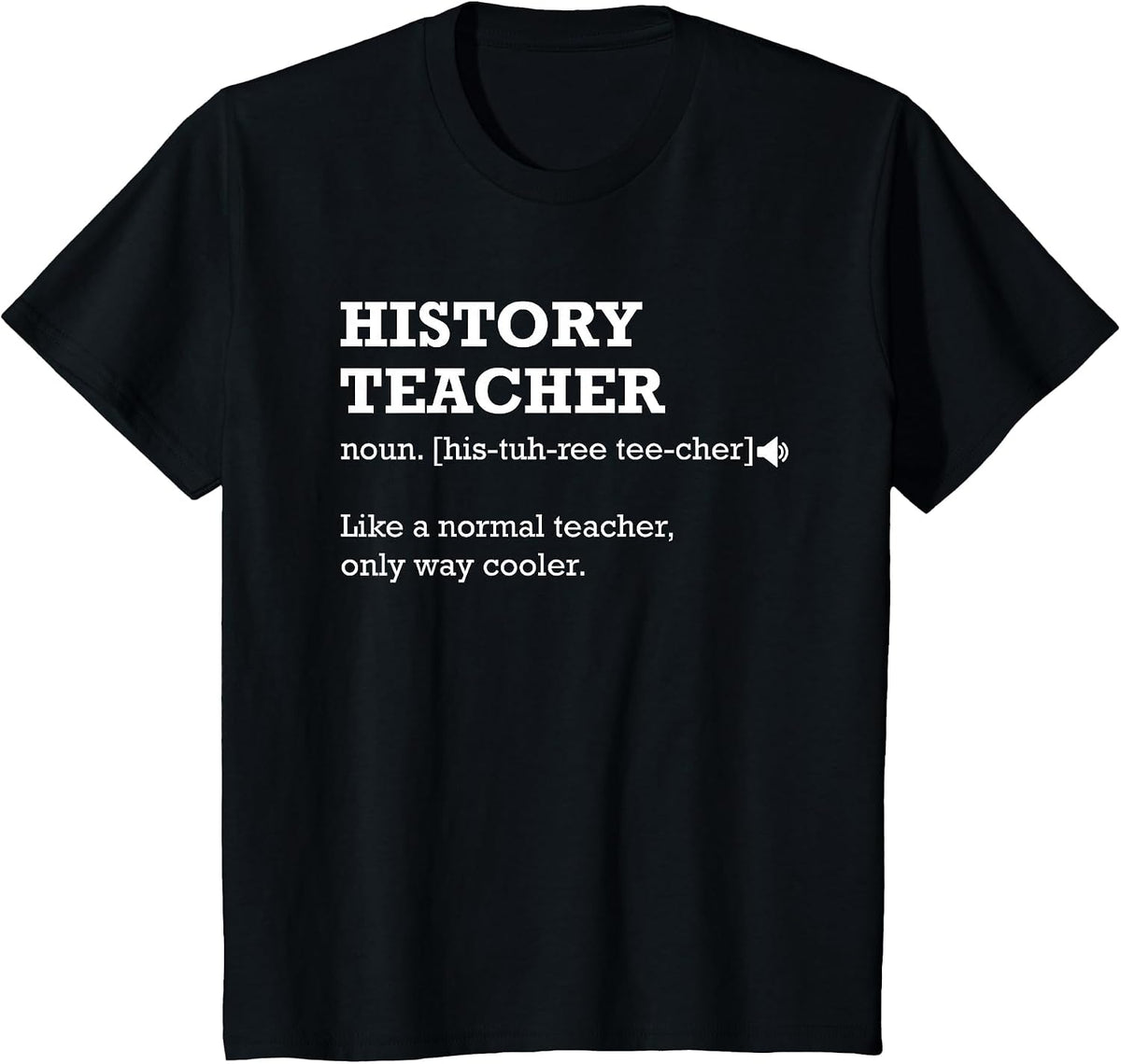 History Teacher Like a Normal Teacher Only Way Cooler T-Shirt - Black