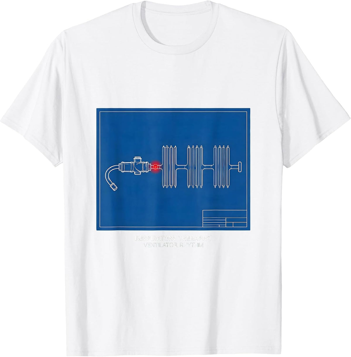 Men's Respiratory Therapist Ventilator Rhythm T-Shirt - White
