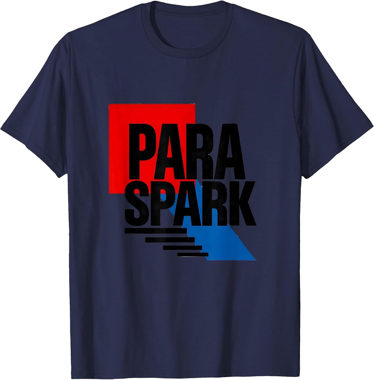 Para Spark Bauhaus Modernist Paraprofessional Appreciation T-Shirt - Navy Blue